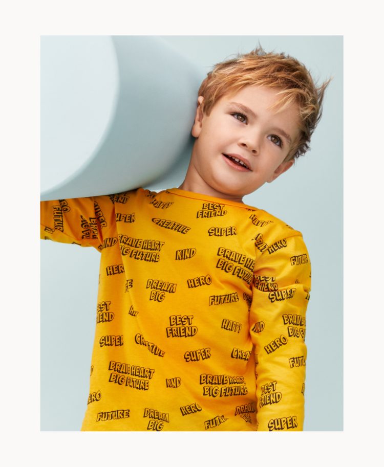 Good vibes only<small><br>Colourful pieces with a positive twist — our new kidswear offer casual and comfortable styles with heartwarming and uplifting messages. </small></br>